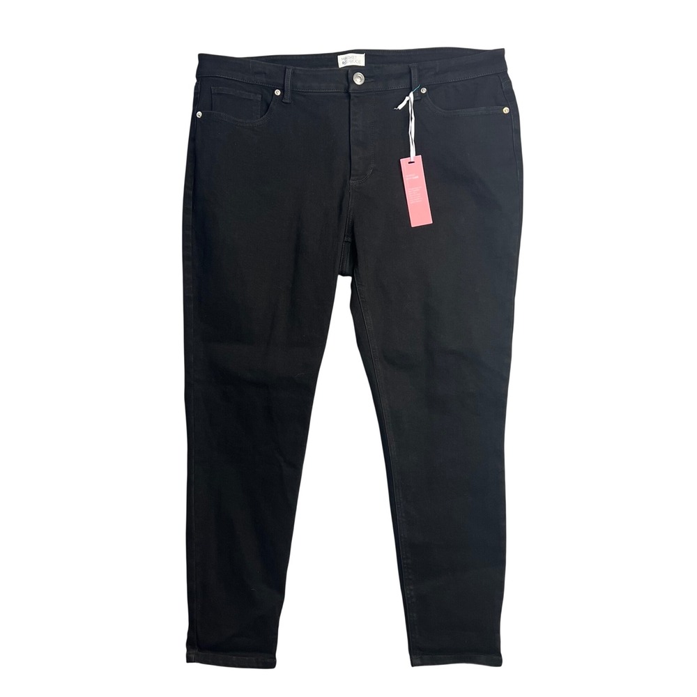 Market & Spruce Skinny Jeans Size 16 Black High Rise Pants Slim Fit NWT